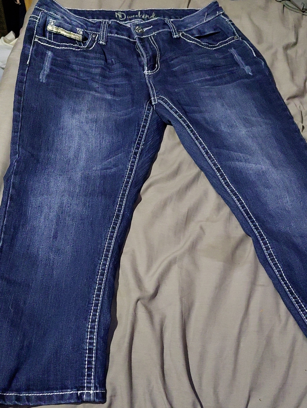 NDWoland Women’s Dark Blue Boot Cut Stretch Jeans